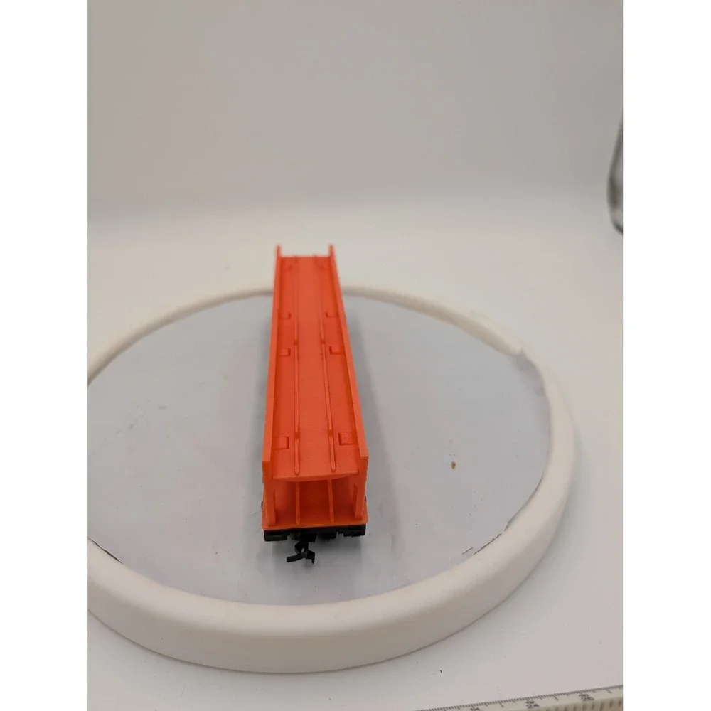 Frisco Trailer Train Auto‎ Loader Boxcar HO Scale Orange Black Model Train Car